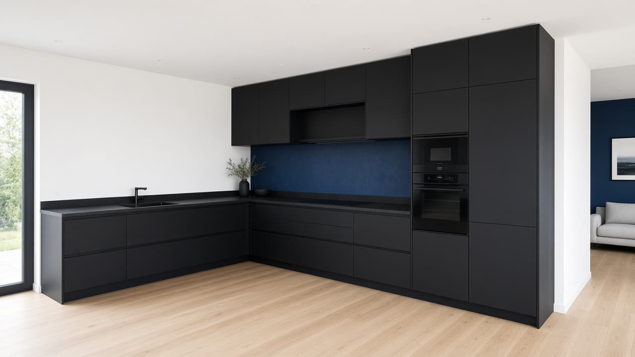 Tania kuchnia do 15 000 zł: minimalistyczna kuchnia, powyżej 20 m², na planie litery L