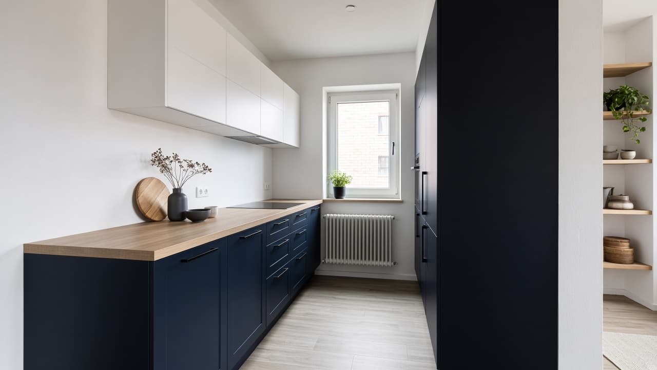 Kuchnia w bloku 6 m²: skandynawska kuchnia, do 6 m², w układzie jednorzędowym